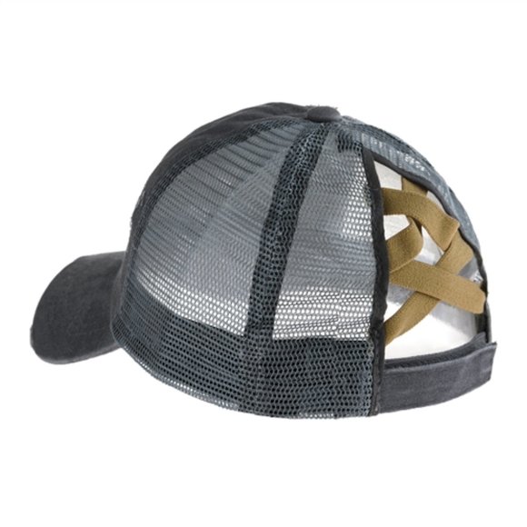 Charcoal trucker cap hat - Picture 3 of 3